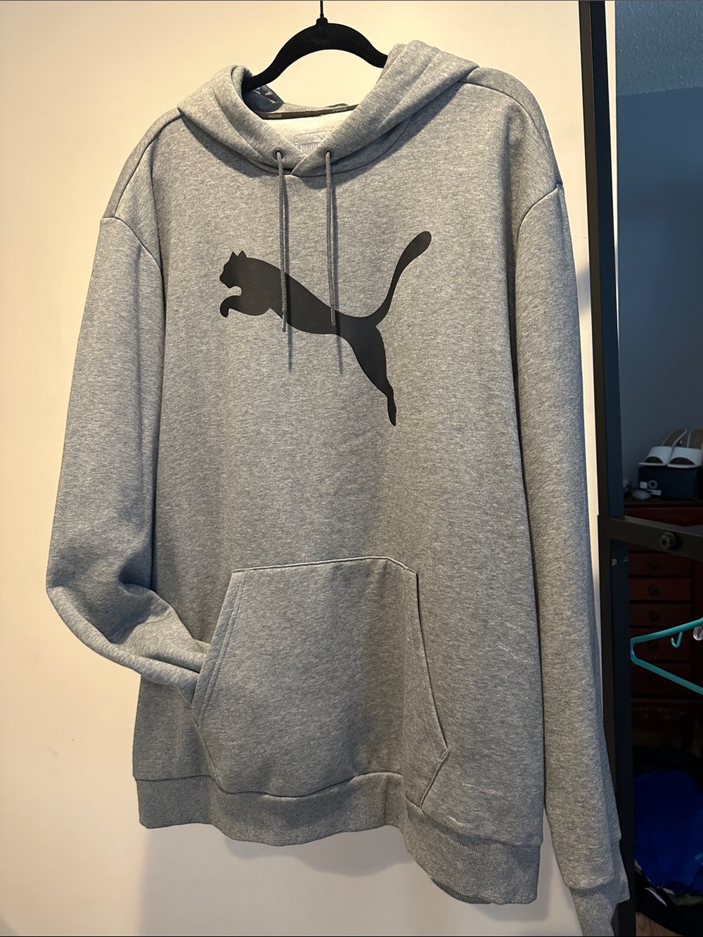 Men’s Puma Gray Cat Logo Hoodie - Size 4x